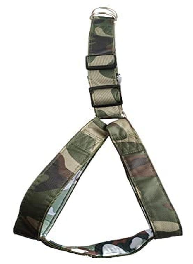 Pups&Pets طقم سرج مبطن بطبعة عسكرية من Pups&Pets للكلاب الكبيرة والضخمة، مع مقود وخطاف قوي، مقاس كبير جدًا (1.5 بوصة). - Image 5